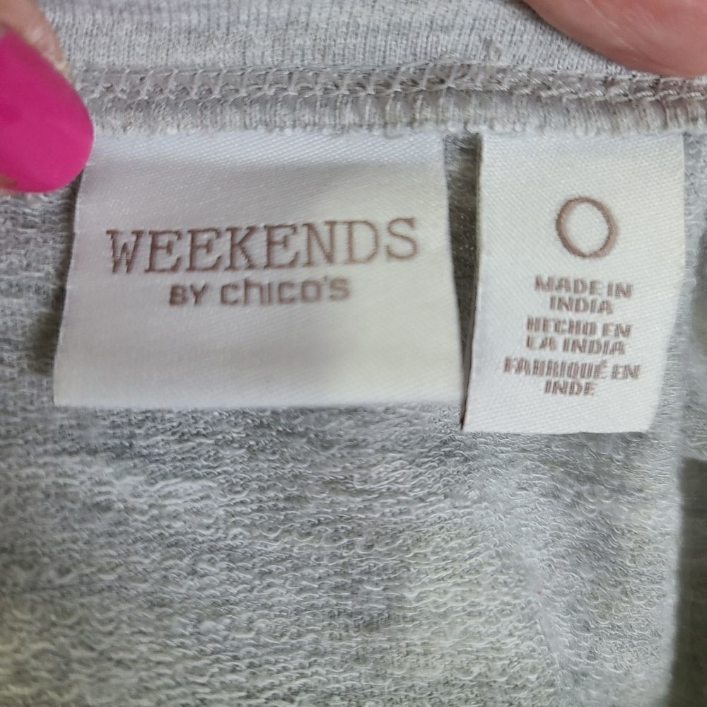 Chico's Weekends Comfy Stripe Top 4 - Picture 2 of 7